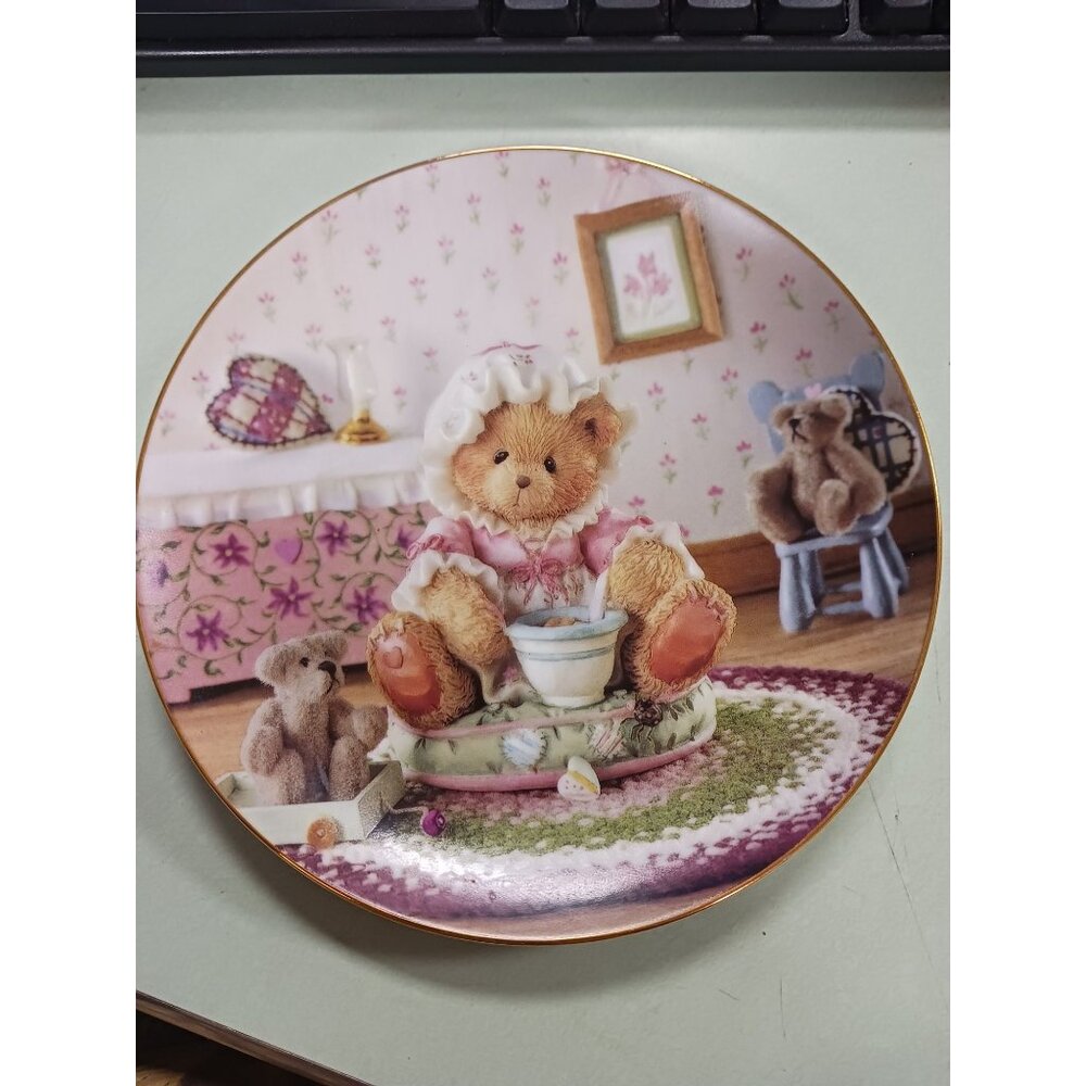 Cherished Teddies Nursery Rhymes Plate Collection Little Miss Muffett The Hamilt